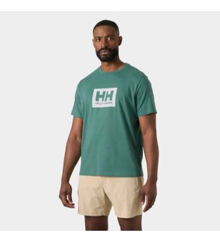 Helly Hansen para hombre. 54597 Camiseta Box T 2.0 verde (S), Casual, Deportivo, Multideporte, Manga corta