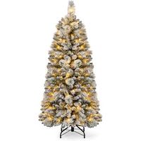arbol de navidad nevado 150 costway arbol de navidad con luces incorporadas 150 cm