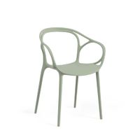 silla en polipropileno menta con reposabrazos