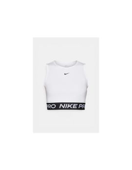 Camiseta Tirantes de Fitness Nike Pro DriFit Cropped Mujer Blanco