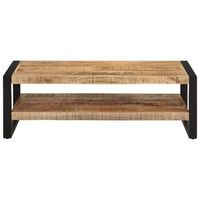 mesa de cafe - mesa de centro de madera maciza de mango 120x55x40 cm