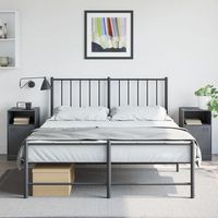 mesitas de noche 2 uds - mueble de dormitorio - acero - gris antracita 345x39x62cm