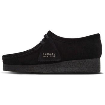 Clarks Náuticos Wallabee Suede Black Suede para hombre