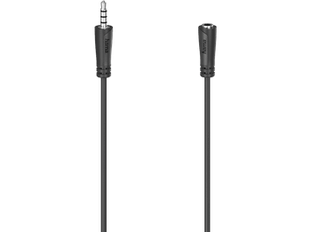 REACONDICIONADO Seminuevo Muy bueno Cable audio - Hama Headset Extension, Jack 3.5 mm, 4 pin, Negro