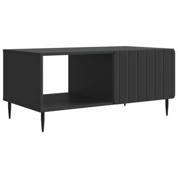 Mesa De Centro Negro 90 X 50 X 40 Cm Madera De Ingeniería Vidaxl