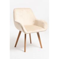 pack 6 sillas venly terciopelo de terciopelo 805742 cm - beige