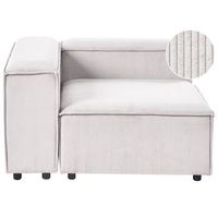 modulo sofa esquina 1 plaza moderno patas negras tapizado pana poliester blanco crema derecho ardal