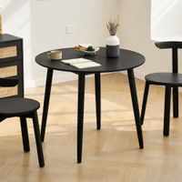 mesa de comedor redonda en madera de pino