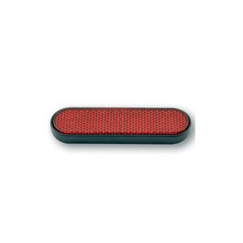Reflector trasero 100x28mm autoadhesivo curvo rojo