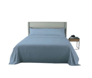 Juego de sábanas microfibra extrasuave azul 150cm fusion home