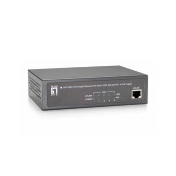 Switch LevelOne GEP-0522 5 Puertos Gigabit PoE 65W Gestión Básica