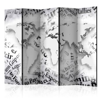 Biombo - The World Of Newspapers Ii (225x172 Cm)