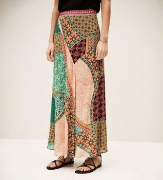 BA&SH para mujer. 1E25FANC Falda Fancy multicolor (34), Casual, Viscosa