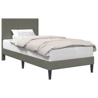 estructura de cama gris claro 100 x 200 cm tela de pana vidaxl