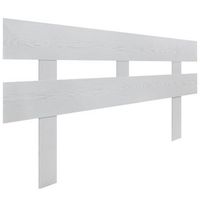 dhome cabecero blanco rustico 140cm horizontal estilo valla con patas madera reciclada dm herrajes incluidos 140cm horizontal valla blanco rustico