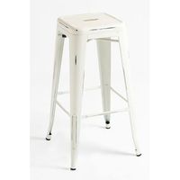 pack 6 taburetes torix vintage 73 cm de acero reforzado 763030 cm - blanco vintage