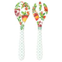 cubiertos para ensalada de melamina 33 cm con estampado de granadas