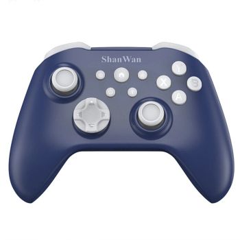 Controlador de juego inalámbrico ShanWan Q34B Tri-mode con joysticks de efecto Hall dual, sondeo 1000 Hz para PC, Switch