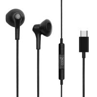 cool auriculares de boton stereo digital con micro usb-c negros