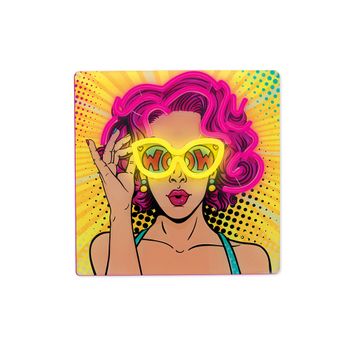 FOREVER Light LED Neon Art Cartel Power Woman - Iluminación amarilla y violeta para casa y restaurantes - Bajo consumo - Letrero LED de neón USB - Decoración perfecta con ajuste de brillo