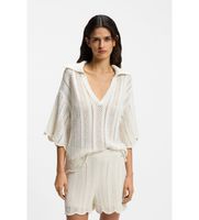 boss para mujer 50559808 blusa fordeaux beige s casual modal manga corta