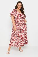 yours vestido largo estampado terracota ikat mujer curvy y tallas grandes yours