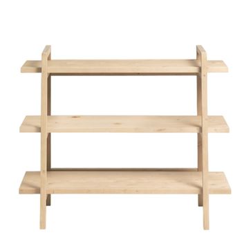 Zapatero de madera con puertas de mimbre beige de 120 cm