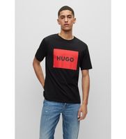 hugo para hombre 50467952 camiseta dulive negro xl casual algodon manga corta sostenible
