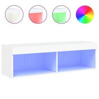 mueble para tv con luces led blanco 100x30x30 cm vidaxl