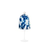 campana sobre pie blanca y azul 15x15x325cm