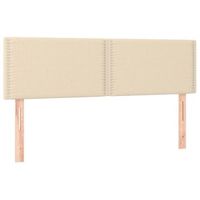 cabecero cama mueble de dormitorio con led de tela 144 x 5 x 7888 cm crema m020000480