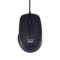 raton ewent ew3159 usb 1000 dpi ambidextro negro clic silencioso