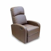 sillon relax reclinacion manual tapizado en pu anti-cuarteo chocolate