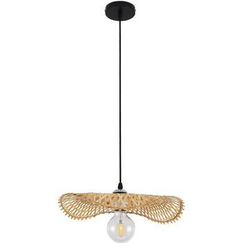 Lámpara De Techo De  Bambú - Lámpara Colgante Diseño Boho Bali - Noila Madera Natural