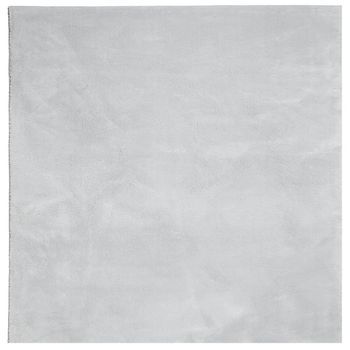 Alfombra De Pelo Corto Suave Lavable Huarte Gris 240x240 Cm Vidaxl