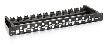 PATCH PANEL VACIO CAT.6A 24 PUERTOS KEYSTONE 1U