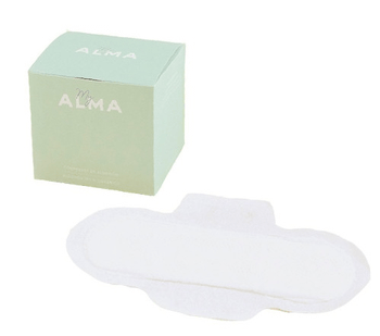 MyAlma Compresas Regular con Alas 100% Algodón Orgánico 12 uds