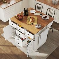 isla de cocina de alta calidad - carrito de cocina - almacenamiento inteligente - carrito de cocina - blanco