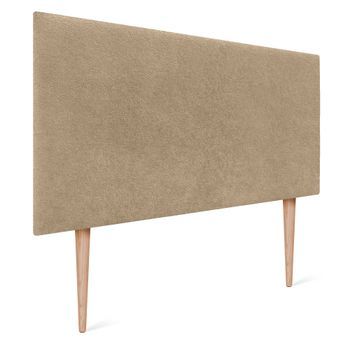Dhome Cabecero Tierra 100cm Acabado Toalla Soft Tapizado Liso Con Patas 4cm Grosor 125 Alto Tejido Suave Para Pared Acústicos Cabeceros Absorbentes (100cm, 4cm - 125 Al. - Tierra)