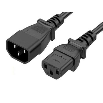 Cradia Cable Alimentación Extensión SFO IEC C14 M - C13 H 0.6m Negro