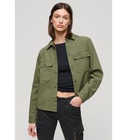 superdry para mujer w4010427a chaqueta militar adornada verde l casual algodon manga larga