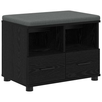 Banco De Entrada Roble Negro 60 X 38 X 46 Cm Vidaxl
