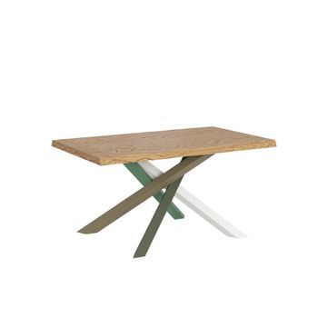 Mesa Extensible 90x140/190 Cm Versalux Patas Roble Descortezado 4/a