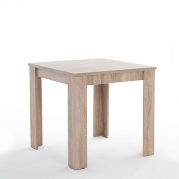 Mesa Fija 80x80 Cm En Madera Melaminada Roble - Elvis