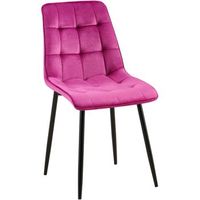 silla de comedor gifford con funda de terciopelo lila 61x47x89 cm clp