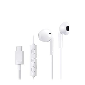 Auriculares JVC con cable USB-C intraaurales con micrófono y resistentes al agua, blanco