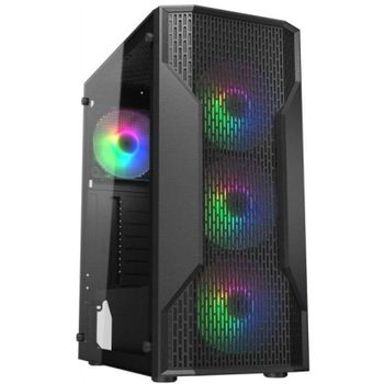 Caja PC Cougar MX110 RGB Negro Mid Tower Vidrio Templado 4 Ventiladores