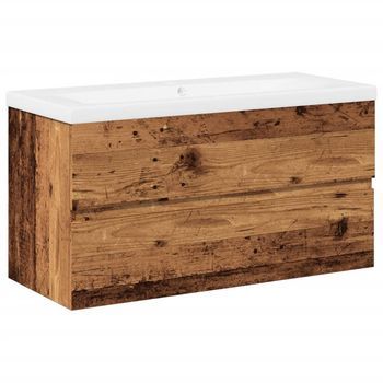 Mueble Con Lavabo Integrado Madera Envejecida Vidaxl