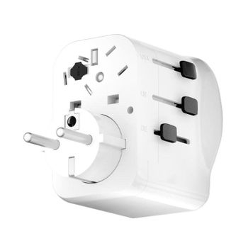 Adaptador universal Muvit For Change 2 USB-C PD 45W 1 USB-A blanco