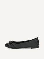 caprice ballerina black made of leather with block heel size 42